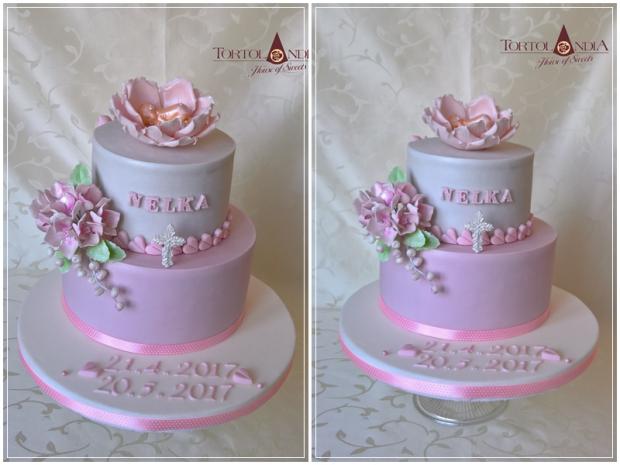 Jemná krstinová pre Nelku s hortenziou, torta, Torty na cirkevné sviatky Jemná krstinová pre Nelku s hortenziou, torta, Torty na cirkevné sviatky, Tortolandia.sk, 2