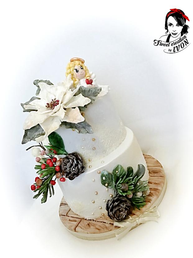 Štedrovečerná s retro figúrkou, torta, Vianočné torty Štedrovečerná s retro figúrkou, torta, Vianočné torty, by Ivon, 1