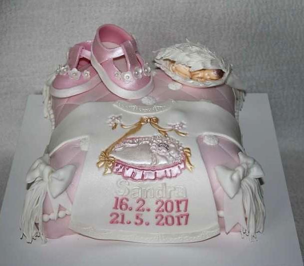 Krstinový vankúšik, torta, Torty na krstiny, stanula, 1