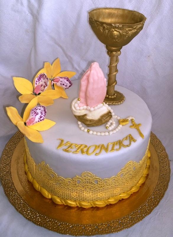K PSP zlatá..., torta, Torty na cirkevné sviatky K PSP zlatá..., torta, Torty na cirkevné sviatky, Mariolka, 1