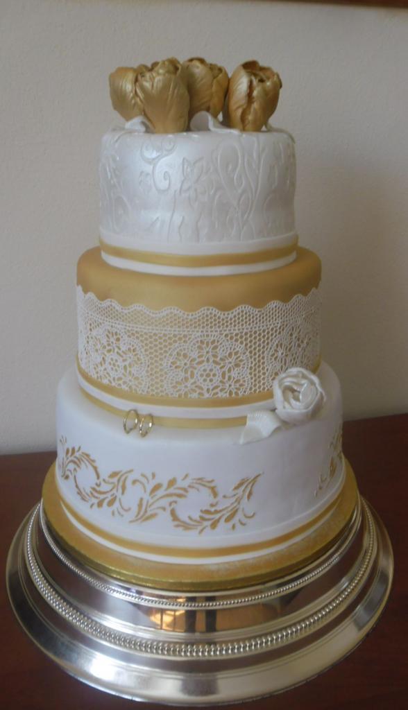BIELO-ZLATÁ, torta, Svadobné torty BIELO-ZLATÁ, torta, Svadobné torty, mavera, 2