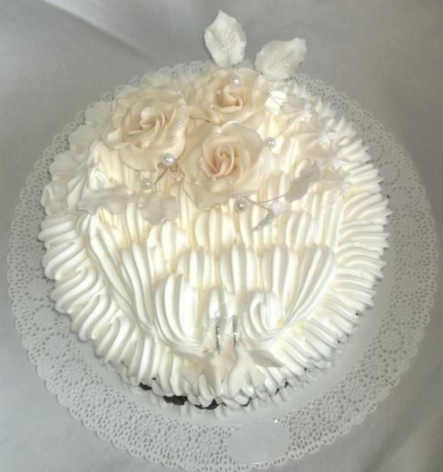 Svadobná penová..., torta, Svadobné torty, Mariolka, 1