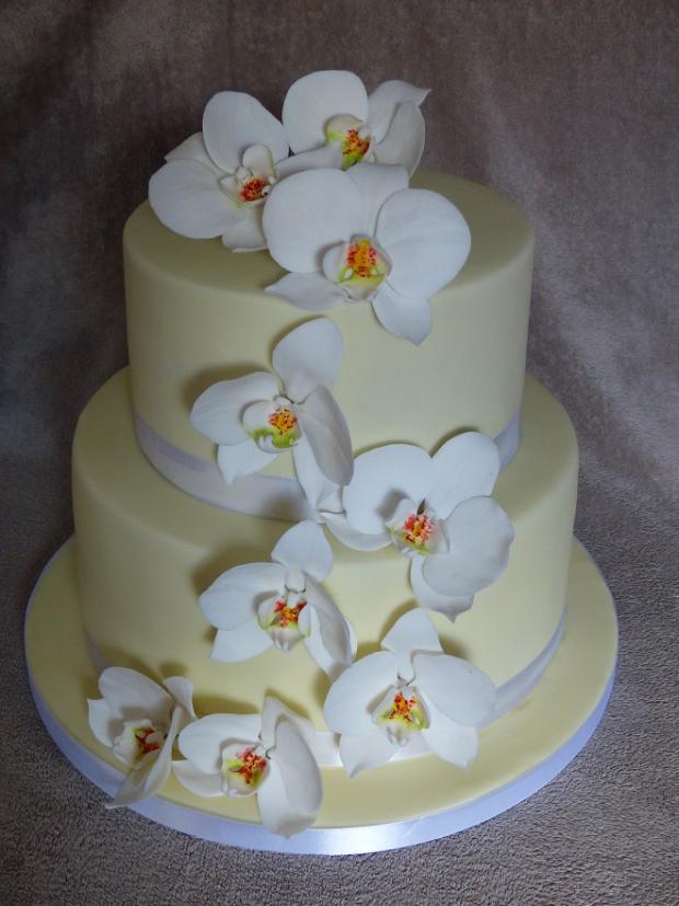 svadobná s orchideami, torta, Svadobné torty, Anna Š., 1