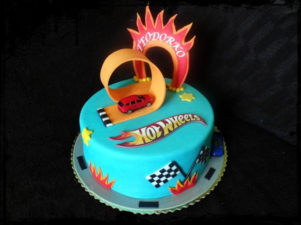 Hot wheels, torta, Torty autíčka, vláčiky, Mirka02, 1