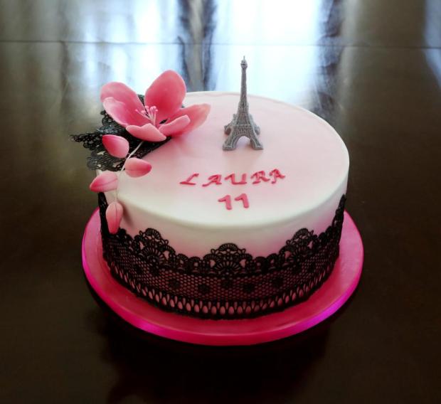 Torta s Eiffelovkou, torta, Ostané torty pre deti, cukrový ateliér, 1