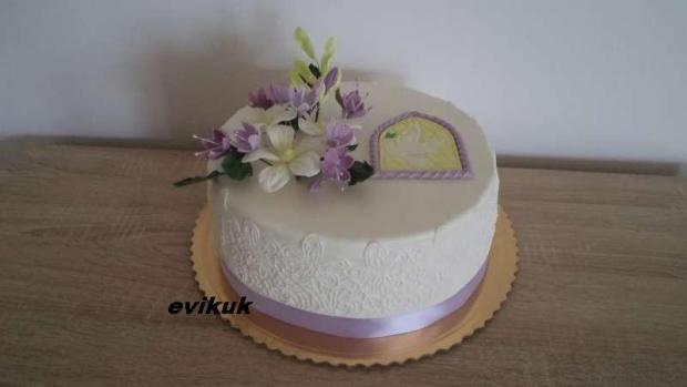 fialkovožltá birmovná, torta, Torty na cirkevné sviatky fialkovožltá birmovná, torta, Torty na cirkevné sviatky, evikuk, 1