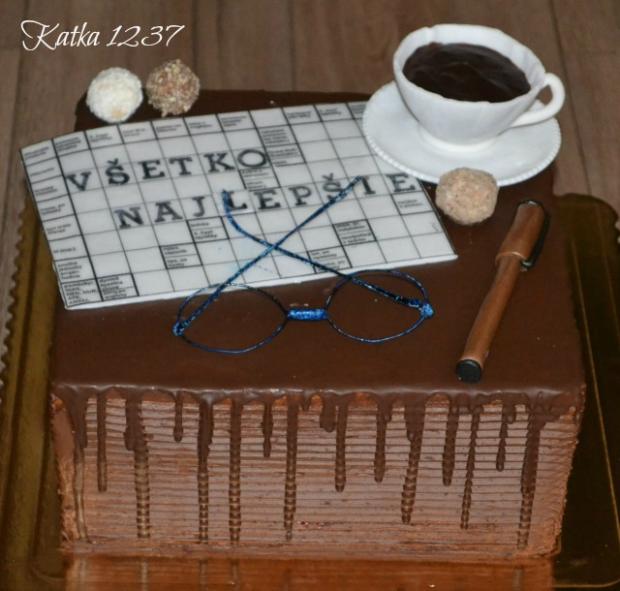 pre milovníčku krížovky a kávy, torta, Drip torty, katka1237, 1