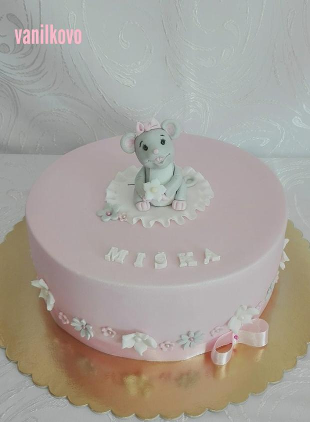 krstiny Miška, torta, Torty na krstiny krstiny Miška, torta, Torty na krstiny, vanilkovo, 1