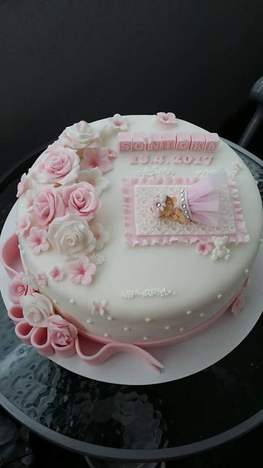Krstinová tortička, torta, Torty na krstiny, Miriam 17, 1