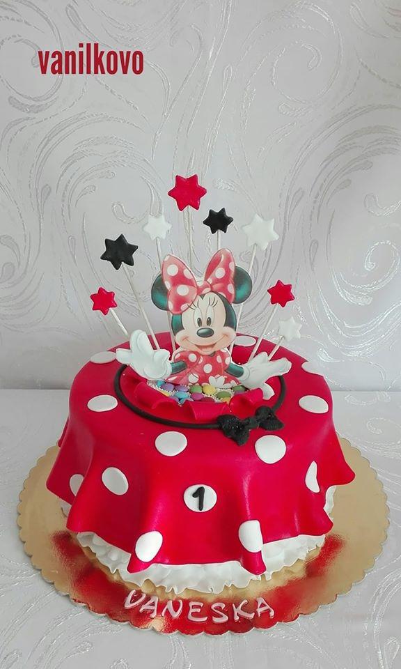 minnie, torta, Torty pre dievčatá, vanilkovo, 1