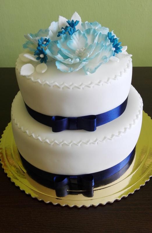 Svadobná dvojposchodová, torta, Svadobné torty, Mária G, 1