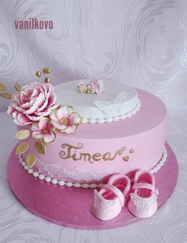 krstiny Timea, torta, Torty na krstiny krstiny Timea, torta, Torty na krstiny, vanilkovo, 1