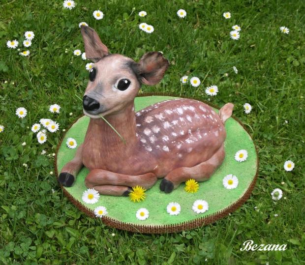 srnček, torta, Netradičné torty srnček, torta, Netradičné torty, bezana, 1