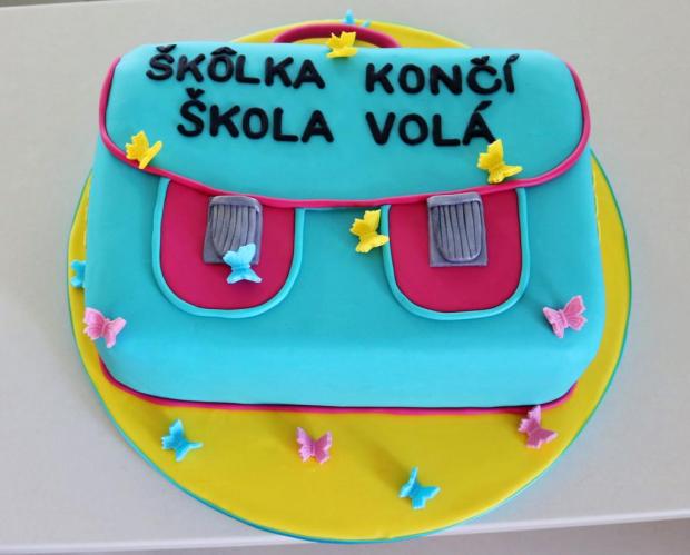 Školská taška, torta, Torty - škola, stužková, cukrový ateliér, 1