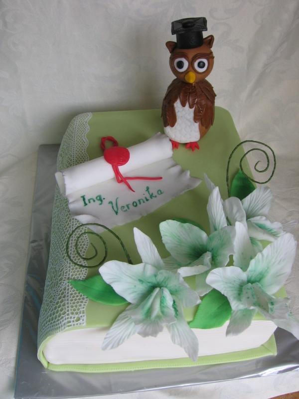 Promócie Veronika, torta, Torty - škola, stužková, lienkaS, 1