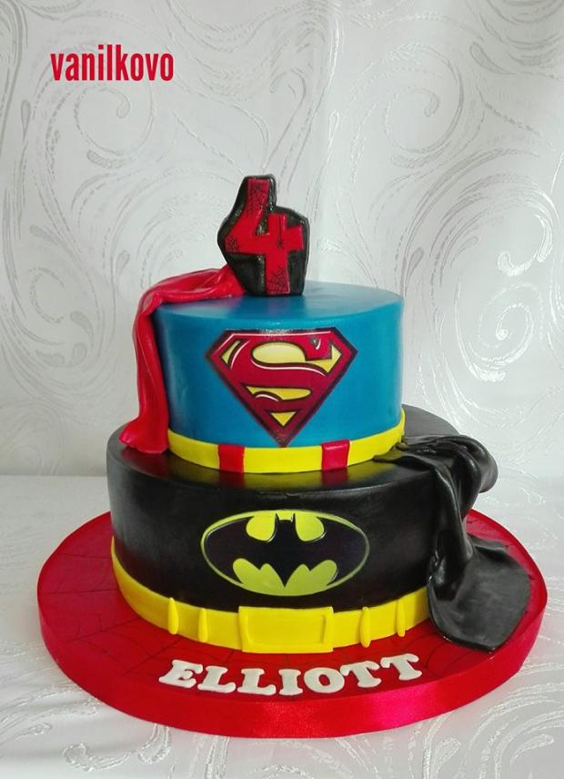 superheroes, torta, Rozprávkové torty, vanilkovo, 1