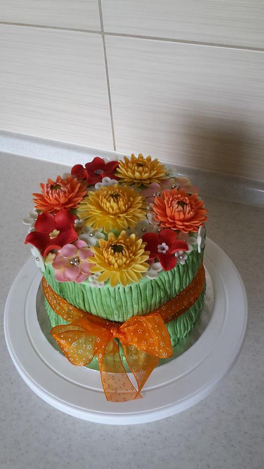 Dakovna kytica pre ucitelky, torta, Torty - škola, stužková, JaninaTN, 1