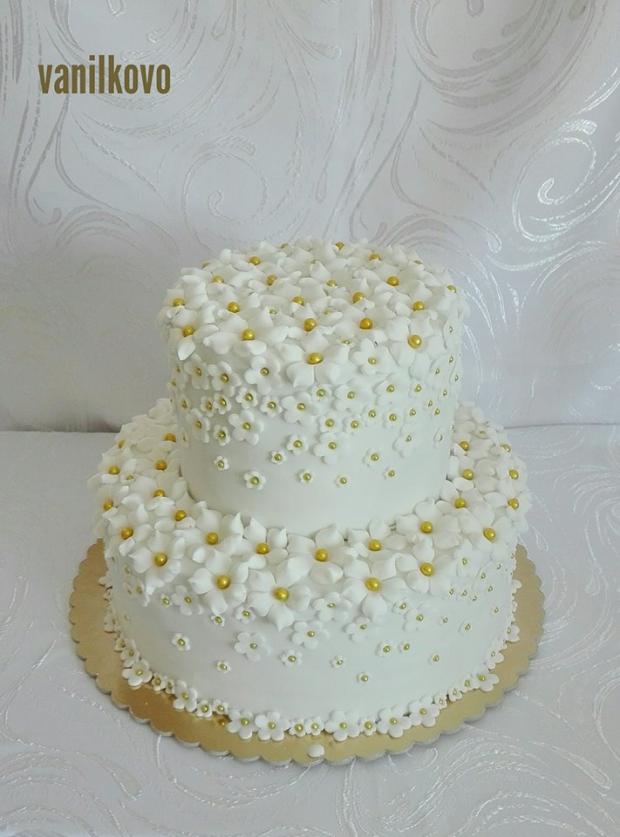 svadobná na želanie, torta, Svadobné torty, vanilkovo, 1