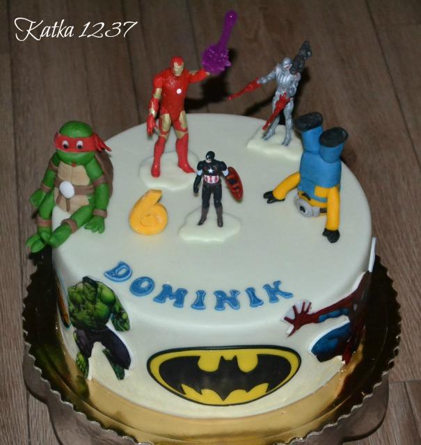 s rozpávkovými postavičkami, torta, Rozprávkové torty, katka1237, 1