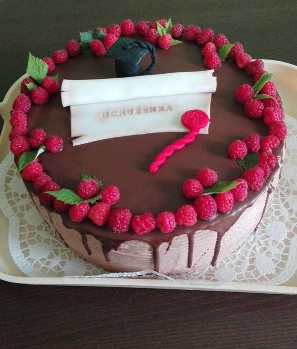 Na promócie, torta, Torty - škola, stužková, Mária G, 1