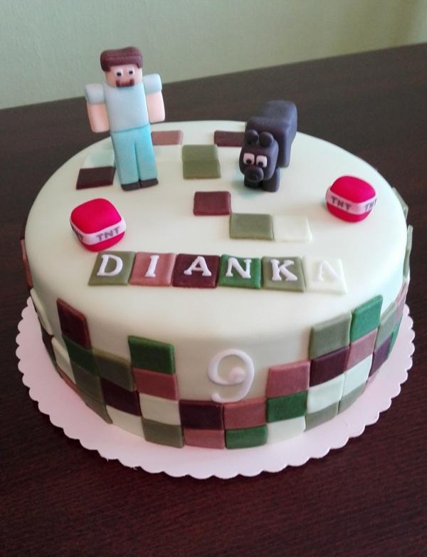 Minecraft, torta, Ostané torty pre deti, Mária G, 1