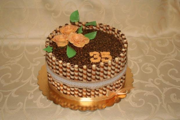 Čokoládová s čokotransferom, torta, Narodeninové torty, Zuzana Knapikova, 1