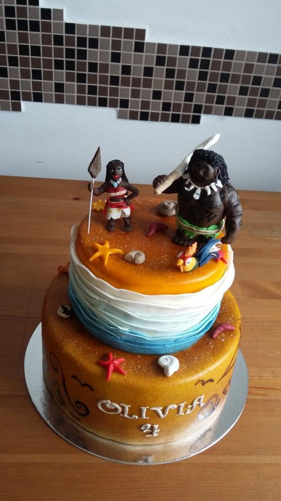 Vaiana, torta, Rozprávkové torty, juraj.ba, 1