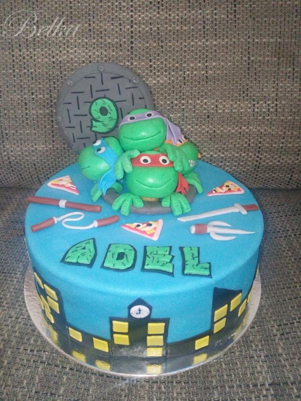 torta ninja turtles, torta, Rozprávkové torty, belka, 1