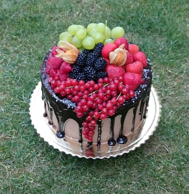 Čokoladová tortička s ovocím , torta, Čokoládové torty, andy611, 1