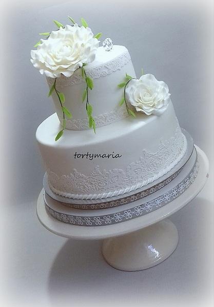 biela svadobná, torta, Svadobné torty biela svadobná, torta, Svadobné torty, maria285, 2