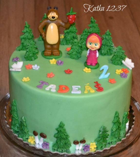 Maša a medveď, torta, Rozprávkové torty Maša a medveď, torta, Rozprávkové torty, katka1237, 1