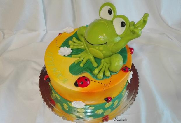 Žabka skákalka pre dvojročnú Livinku, torta, Torty so zvieratkami, Kadanka, 1
