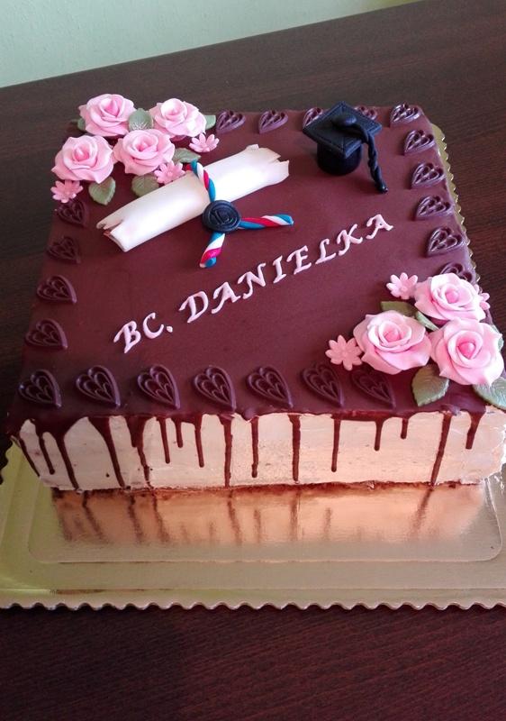 Na promócie, torta, Torty - škola, stužková, Mária G, 1