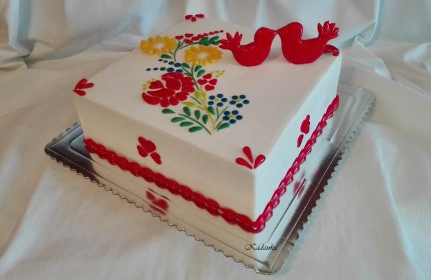 Po svadobná torta vyšívaná..., torta, Svadobné torty, Kadanka, 1