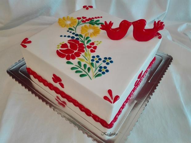 Po svadobná torta vyšívaná..., torta, Svadobné torty, Kadanka, 4