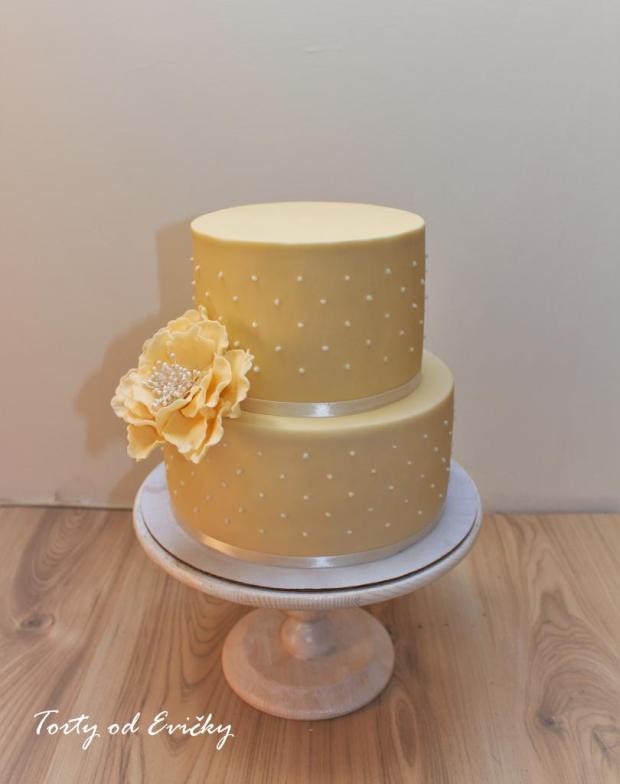 Elegantná s pivoňkou, torta, Svadobné torty Elegantná s pivoňkou, torta, Svadobné torty, Torty od Evičky, 1