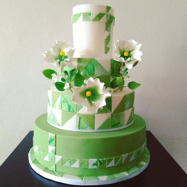 Svadobná - geometrická, torta, Svadobné torty, lenka_k, 1