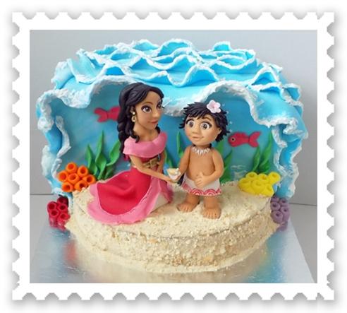 Elena a Moana, torta, Rozprávkové torty, Lucik Skodik, 1
