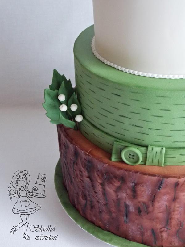 Trampský svatební dort, torta, Svadobné torty Trampský svatební dort, torta, Svadobné torty, Sladká závislost, 3