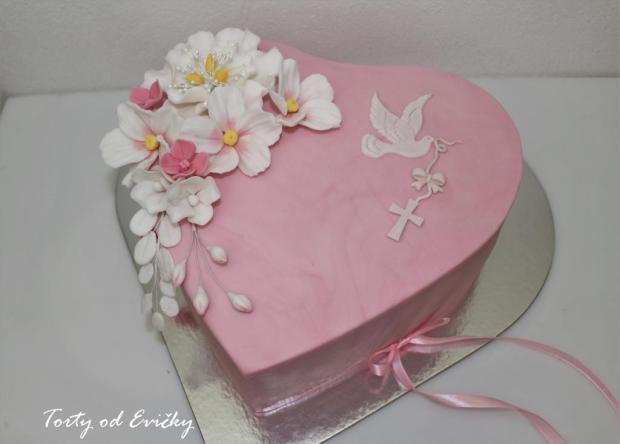 Srdce na birmovku , torta, Torty na cirkevné sviatky Srdce na birmovku , torta, Torty na cirkevné sviatky, Torty od Evičky, 1