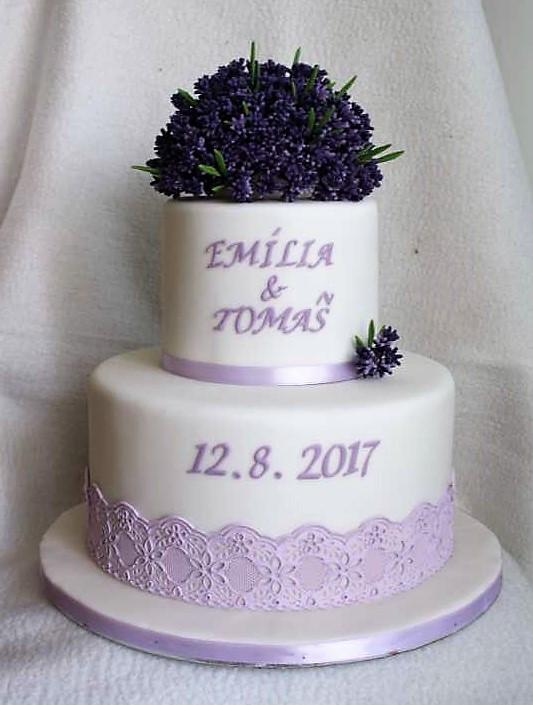 Levanduľová..., torta, Svadobné torty, stanula, 1
