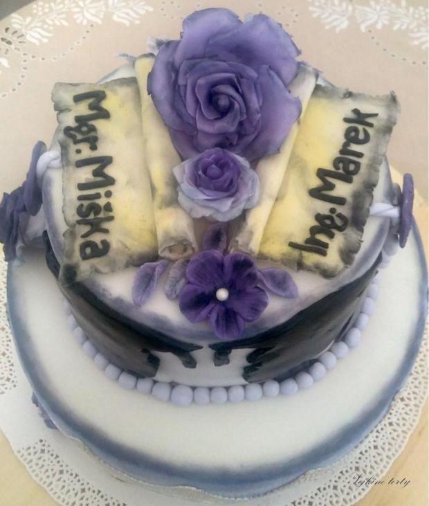 Promočná manželská, torta, Torty - škola, stužková, S. Sojka, 2