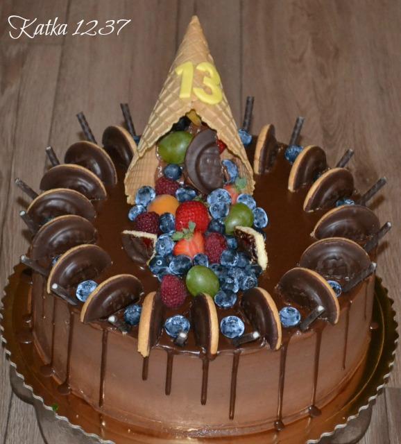 čoko-ovocná, torta, Čokoládové torty, katka1237, 1