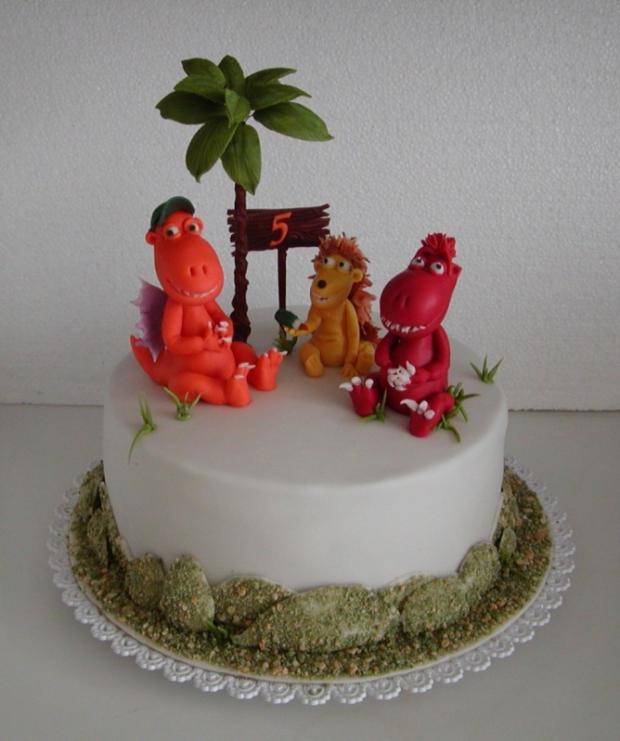Narodeninová pre Swena s dráčikom - kokosový orech, torta, Rozprávkové torty Narodeninová pre Swena s dráčikom - kokosový orech, torta, Rozprávkové torty, babina 555, 1