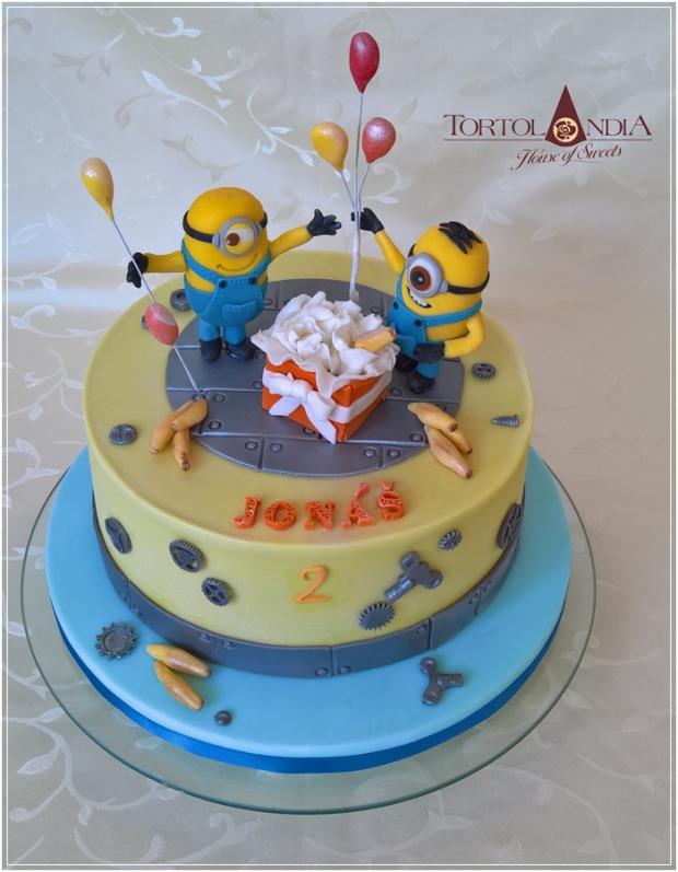 Oslávajúci Mimoni, torta, Rozprávkové torty Oslávajúci Mimoni, torta, Rozprávkové torty, Tortolandia.sk, 1