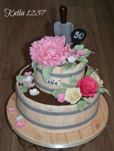 pre milovníčku záhrady a kvetov, torta, Narodeninové torty pre milovníčku záhrady a kvetov, torta, Narodeninové torty, katka1237, 1