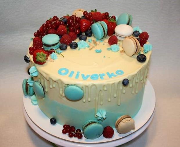 Krstinová drip torta , torta, Čokoládové torty, stanula, 1