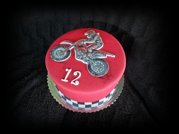s maľovanou terénnou motorkou , torta, Športové torty, Mirka02, 1