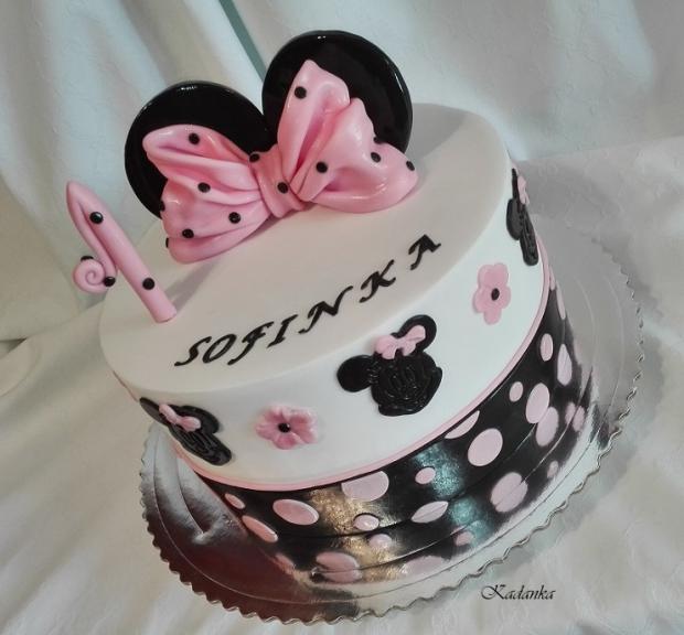 Myška Minnie, torta, Rozprávkové torty, Kadanka, 2