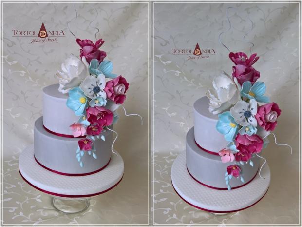 Elegantná k 50-tke pre dámu, torta, Narodeninové torty Elegantná k 50-tke pre dámu, torta, Narodeninové torty, Tortolandia.sk, 2